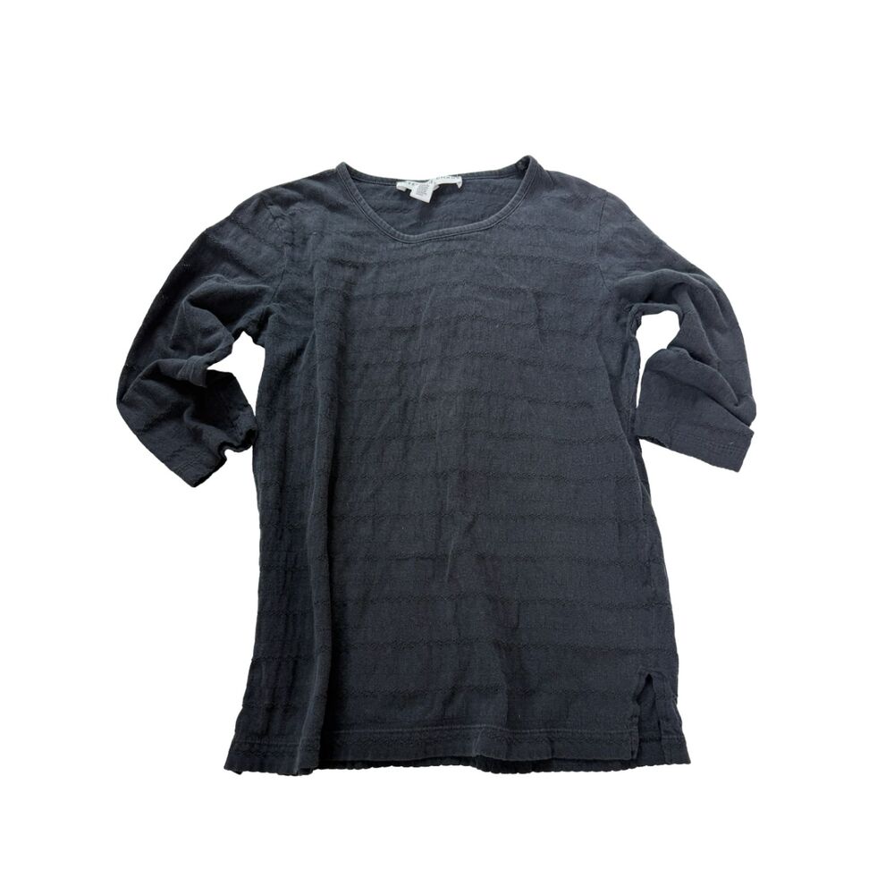 Vintage 90s Josephine Chaus Black Coquette Quartersleeve Fall Top - PM